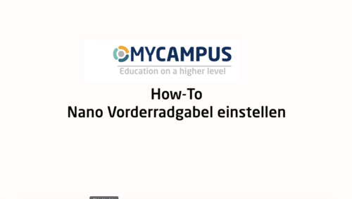 NANO - Vorderradgabel einstellen